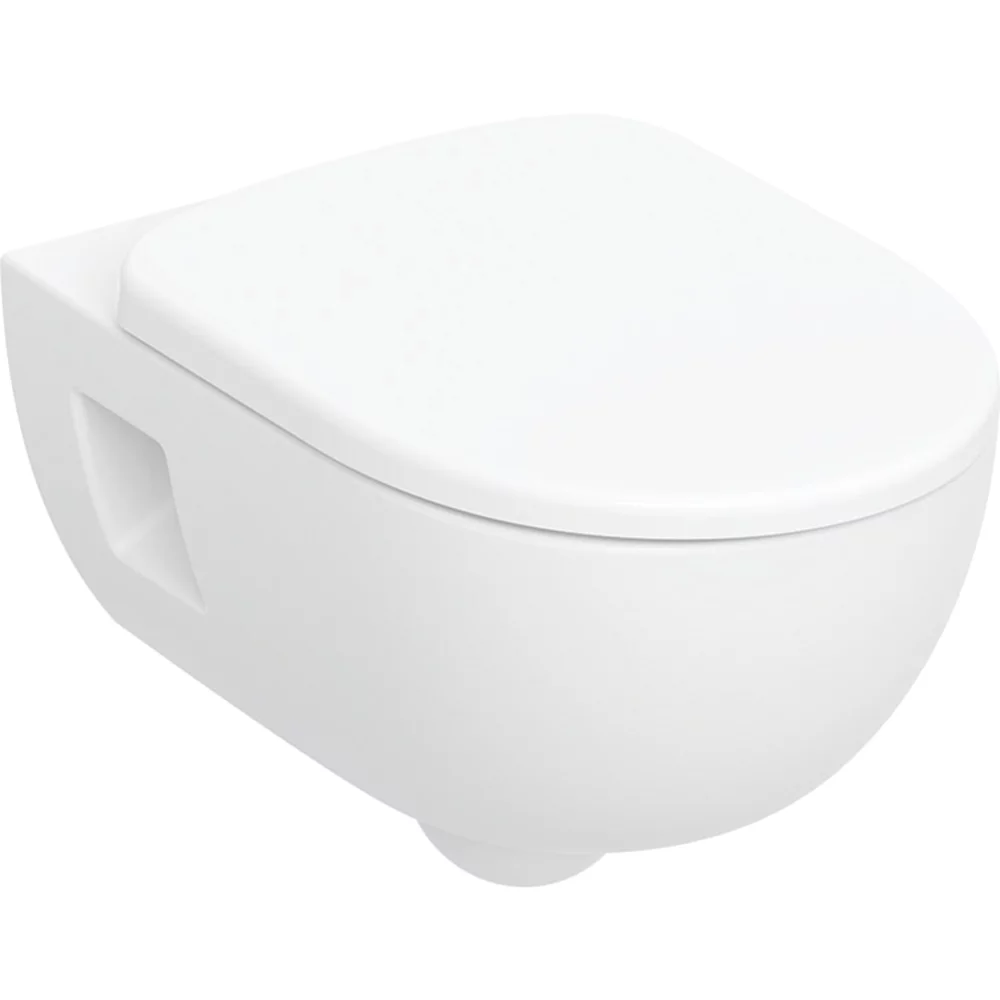 Set vas wc suspendat rimfree cu functie de bideu si capac inclus, alb lucios, Geberit Selnova [1]