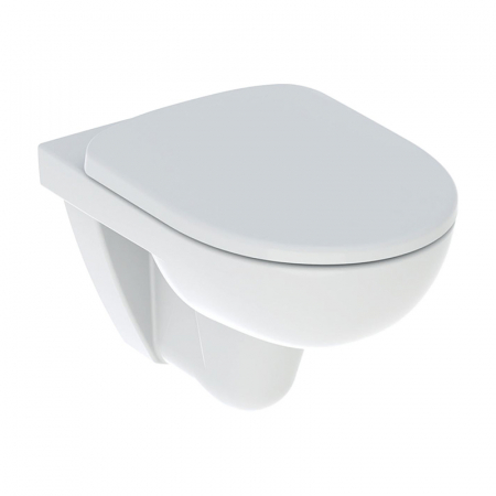 Baie - Set vas WC suspendat rimless alb cu capac soft close si quick release, Geberit Selnova