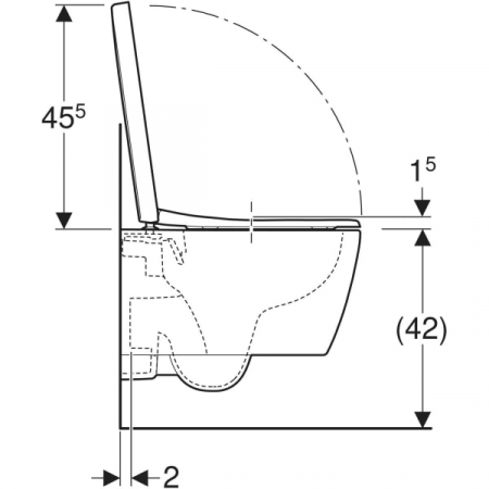 Set vas wc suspendat rimless cu capac soft close, alb mat, Geberit, iCon [3]