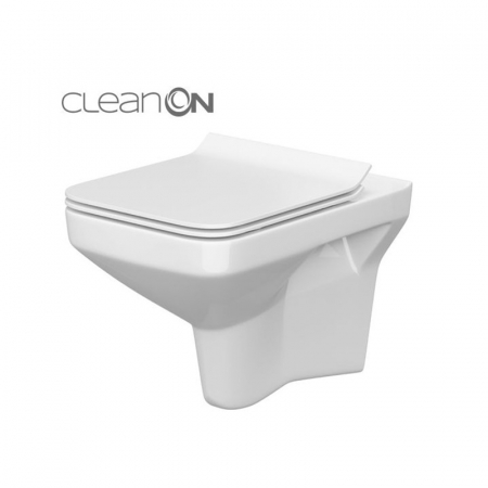 Baie - Set vas wc suspendat rimless cu capac soft close Cersanit, Como New