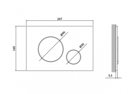 Set vas wc suspendat rimless cu capac soft close Oslo,  rezervor wc incastrat si clapeta crom lucios Cersanit Opti B2 [3]