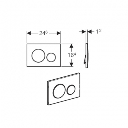 Set vas wc suspendat rimless cu capac Villeroy&Boch, rezervor incastrat cu set fixare, set antifonare si clapeta alba Geberit Sigma20 [6]