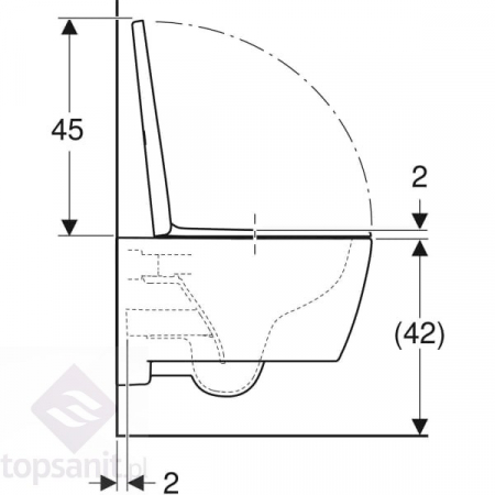 Set vas wc suspendat rimless cu capac soft close,  forma ovala, alb, Geberit iCon [3]