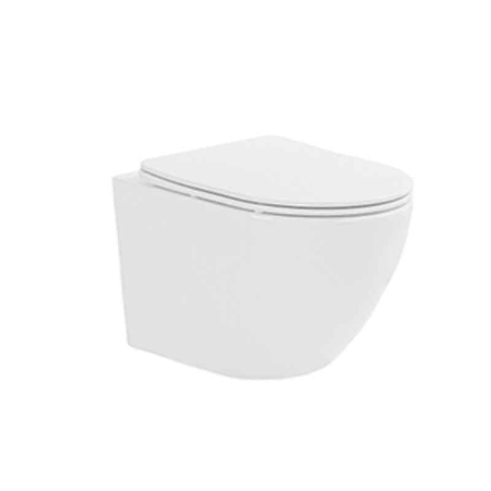 Baie - Set vas wc suspendat, tornado, alb, cu capac softclose, Fluminia Ricci