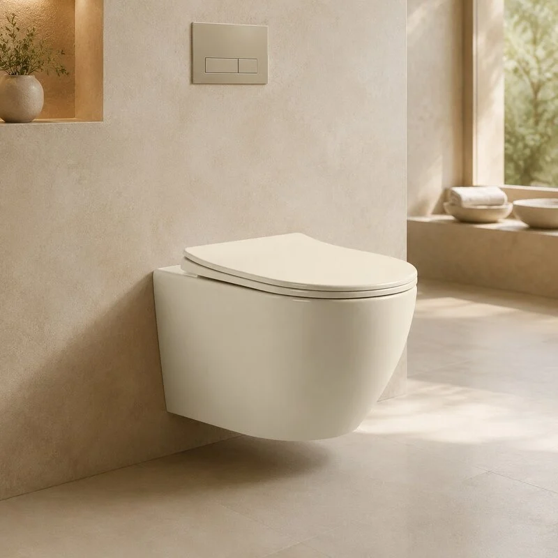 Set vas wc suspendat, tornado, cappuccino mat, cu capac softclose, Fluminia Ricci [1]