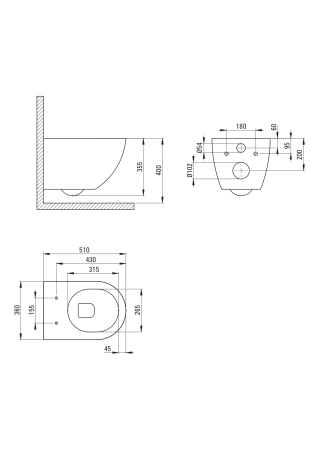 Set wc ingropat, 6 in 1, alb, cadru cu vas wc, capac si buton spalare, Deante Poenia [3]