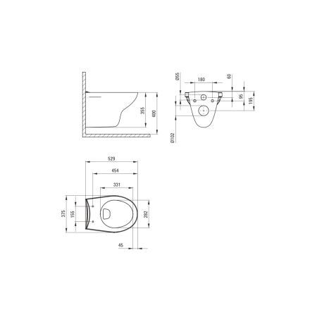 Set wc ingropat, 6 in 1, crom, cadru cu vas wc, capac si buton spalare, Deante Boro [5]