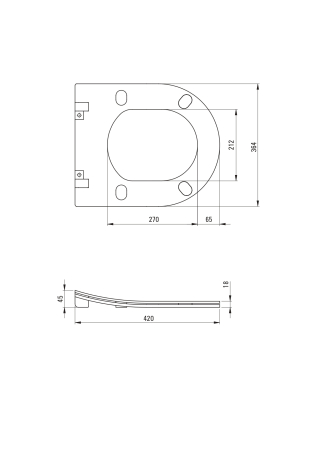 Set wc ingropat, 6 in 1, alb, cadru cu vas wc, capac si buton spalare, Deante Poenia [1]