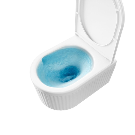 Set wc suspendat cu riflaje 3D, tornado cu capac softclose inclus, alb, GLAMOUR Invena [2]