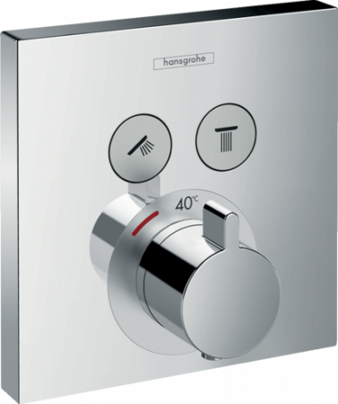 Sisteme de dus incastrate - Baterie termostatată încastrată, pentru 2 ieșiri, crom 15763000 Hansgrohe Shower Select