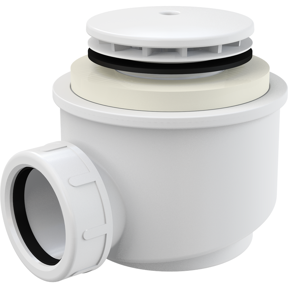 Sifon cadita Ø71 mm cu ventil alb Alcadrain A47B-50 [0]