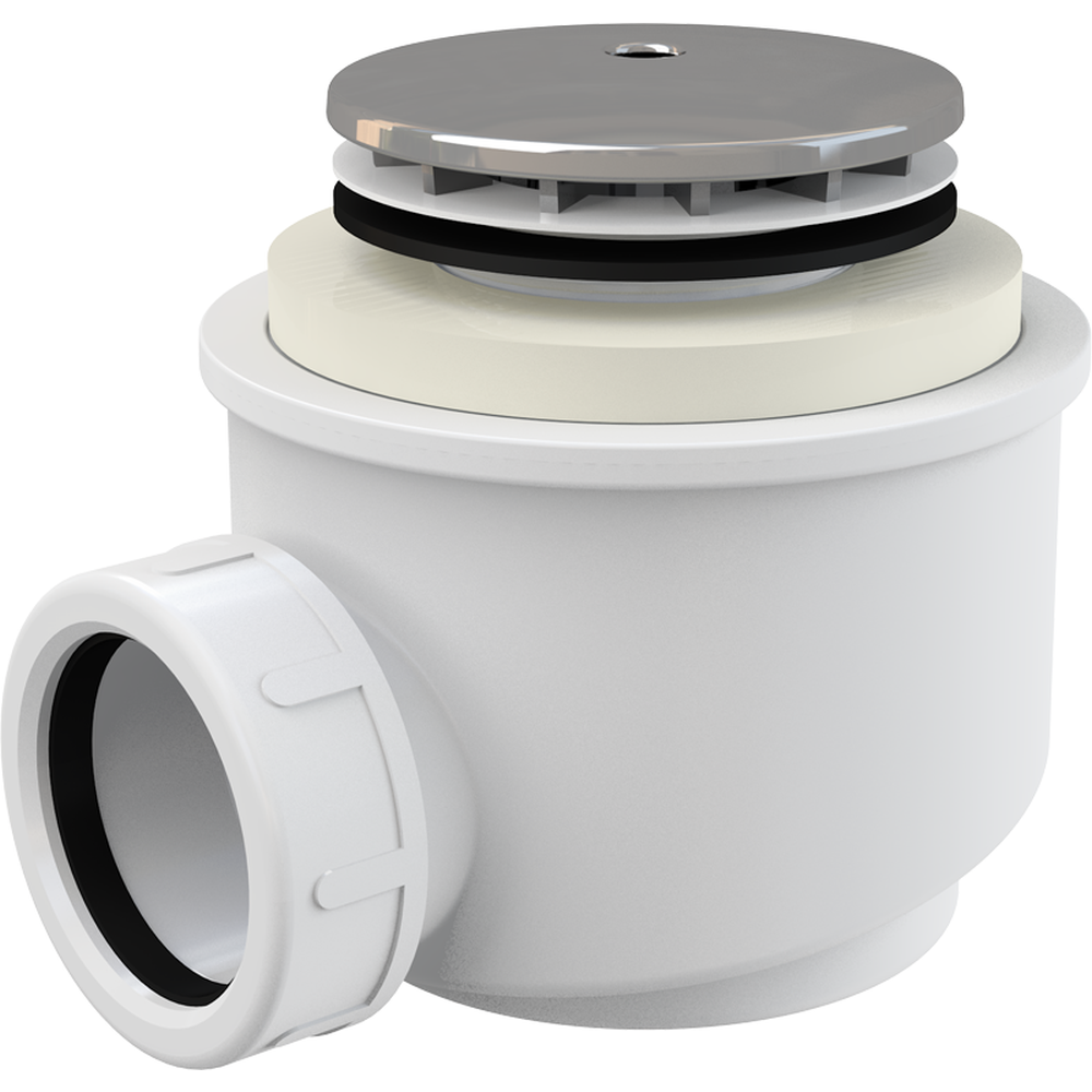 Baie - Sifon cadita cu ventil crom Ø71 mm Alcadrain A47CR-50