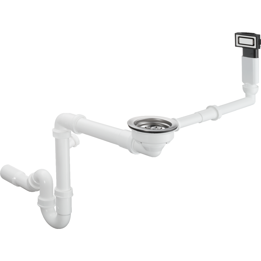Accesorii chiuvete - Sifon chiuveta bucatarie cu ventil si preaplin Hansgrohe D14-10 43921800