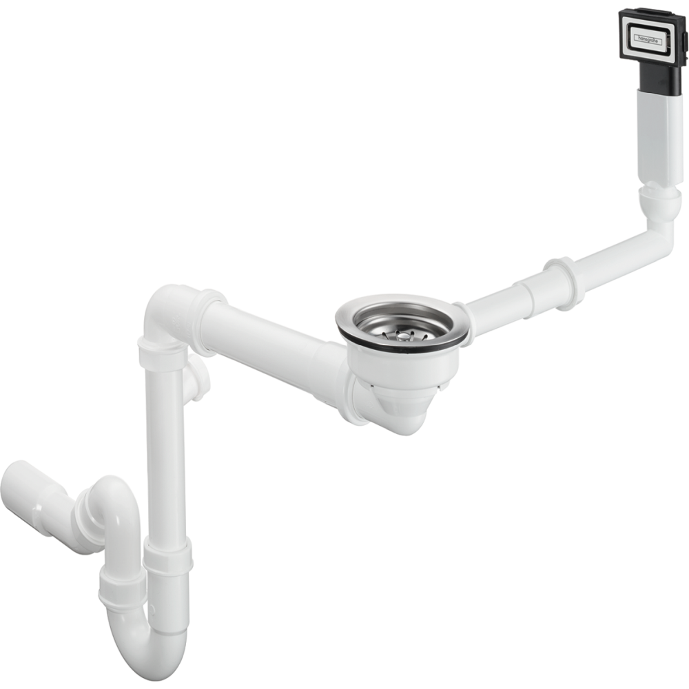 Accesorii chiuvete - Sifon chiuveta bucatarie cu ventil si preaplin Hansgrohe D16-10 43927000