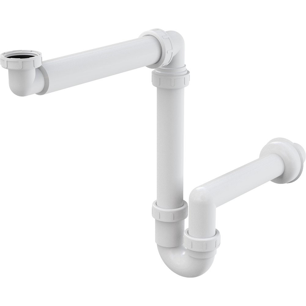 Baie - Sifon lavoar Ø40 mm cu piulita 5/4" Alcadrain A434
