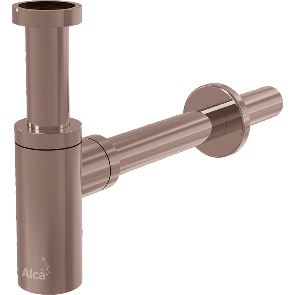 Sifoane, ventile si racorduri - Sifon lavoar rotund red gold mat periat Alcadrain A400-RG-B metalic
