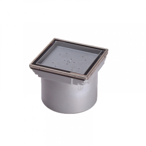 Sifoane, ventile si racorduri - Sifon pardoseala baie cu margini inox Kessel, System 125