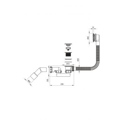 Sifon pentru cadă, click-clack [1]