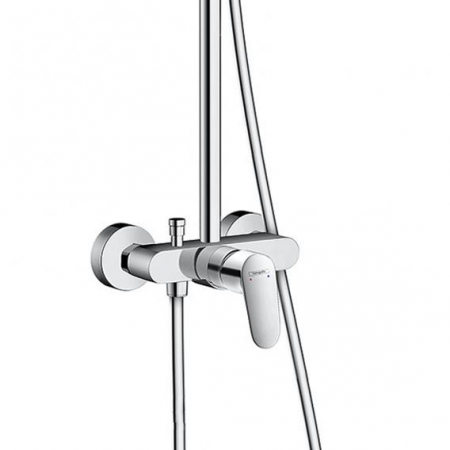 Set duș cu baterie, crom cu palarie 240mm si para de dus Crometa Hansgrohe [1]