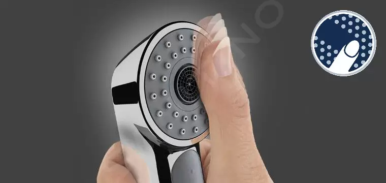Sistem de dus cu baterie termostatata, palarie de dus 310 mm,  para de dus 110 mm, otel inoxidabil, Grohe Euphoria System [7]