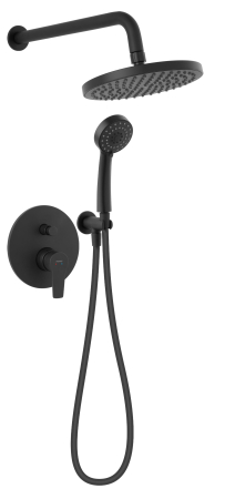 Sisteme de dus incastrate - Sistem dus 5 in 1 cu montaj incastrat, negru mat, Ferro Ritto