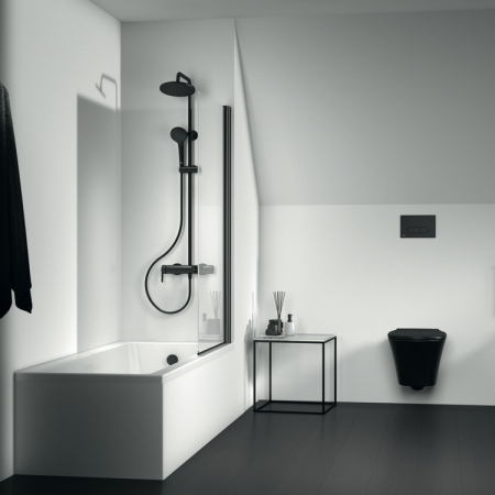 Coloana de dus cu baterie monocomanda si pipa cada Ideal Standard Cerafine O II negru mat [2]
