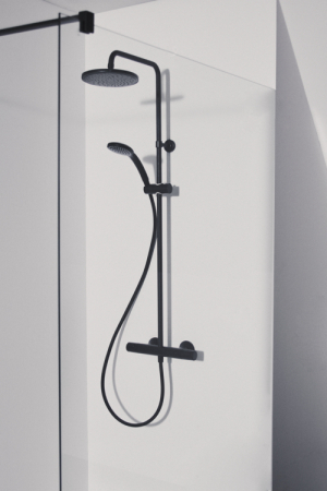 Coloana de dus cu baterie termostatata Ideal Standard Ceratherm T25 negru mat [1]
