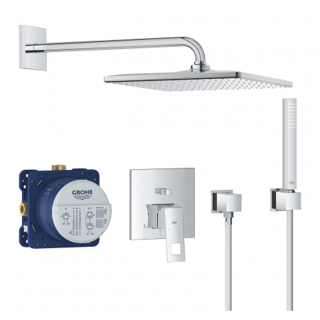 Sisteme de dus incastrate - Set de dus incastrat crom Grohe Eurocube Perfect Rainshower Mono 310
