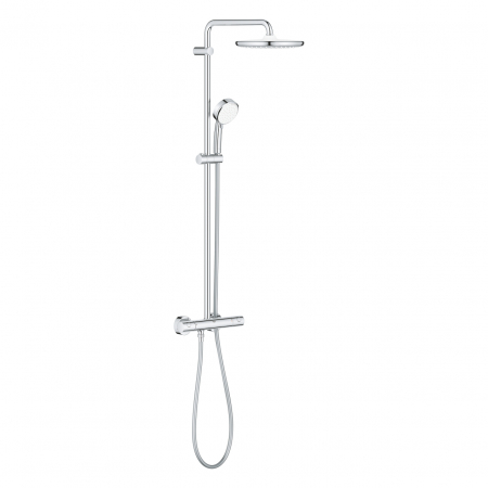 Coloane de dus - Coloana de dus crom cu baterie termostatata Grohe New Tempesta Cosmopolitan