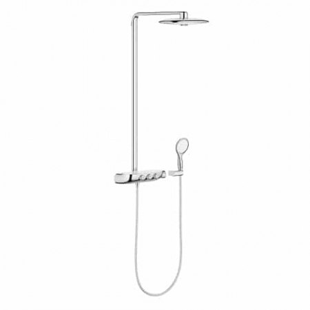 Palarie dus patrata cu brat dus vertical, culoare crom lucios Hansgrohe Raindance E 26250000 [2]