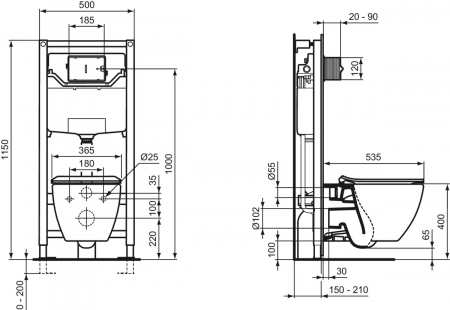 Rezervor wc incastrat Ideal Standard Prosys 120M II [4]