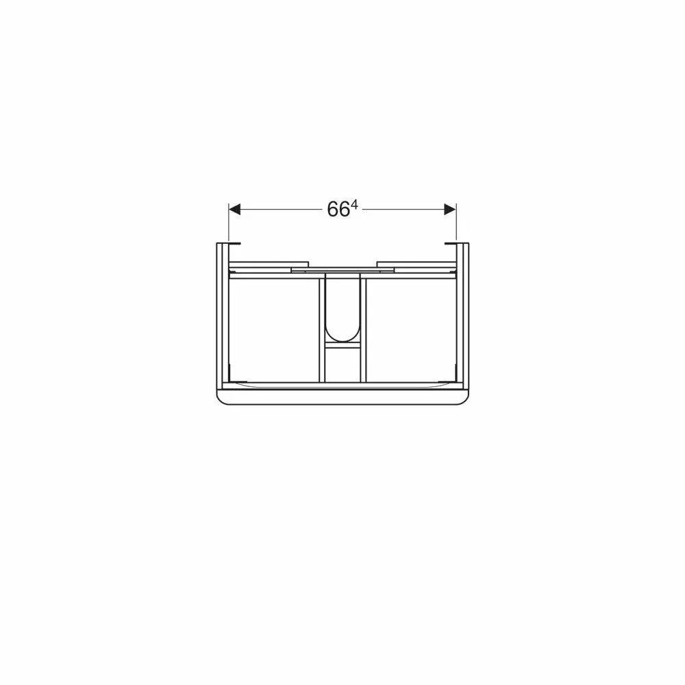 Dulap baza nuc 2 sertare 75 cm pentru lavoar suspendat Geberit Smyle Square [4]