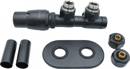 Baie - Supapa termostatica, titan mat, pentru calorifer baie, stanga, Deante