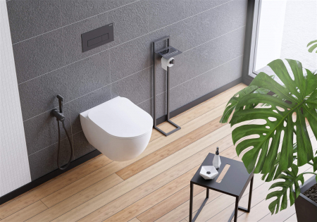 Suport accesorii baie freestanding negru Deante, Mokko [1]
