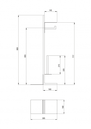 Suport hartie igienica negru freestanding Deante, Mokko [5]