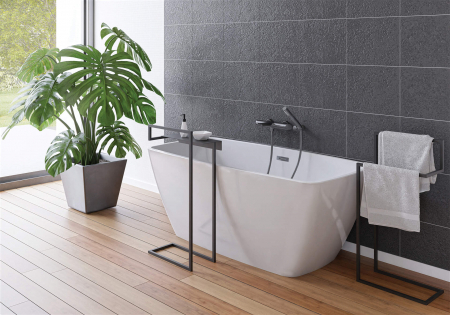 Suport accesorii baie negru freestanding Deante, Mokko [1]