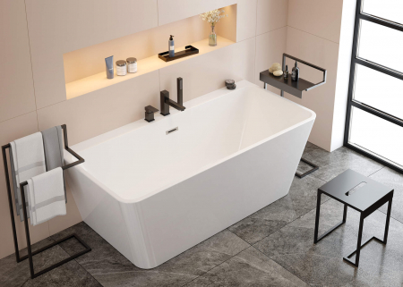 Suport accesorii baie negru freestanding Deante, Mokko [3]