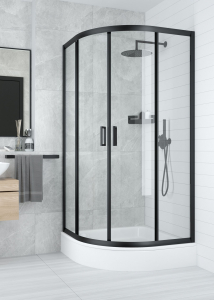 Suport accesorii cada sau dus pe colt negru mat Deante Mokko [1]