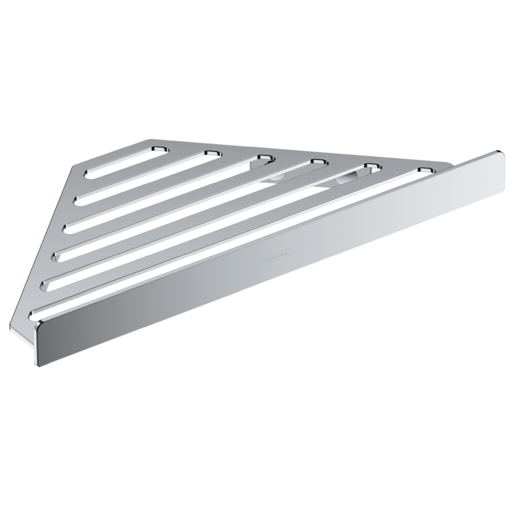 Accesorii dus - Etajera de colt pentru gel de dus baie culoare crom Hansgrohe AddStoris 41741000