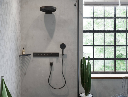 Etajera de colt pentru gel de dus baie culoare negru mat Hansgrohe AddStoris 41741670 [1]