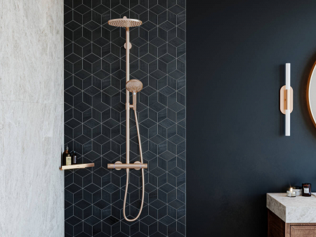 Etajera de colt pentru gel de dus baie culoare bronz periat Hansgrohe AddStoris 41741140 [1]