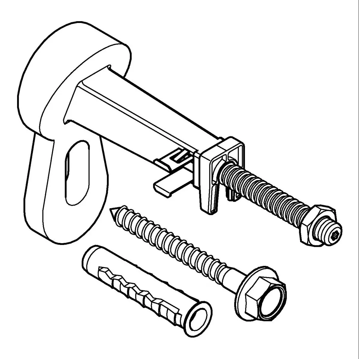 Suport de fixare pentru rezervor incastrat, Grohe Rapid SL [1]