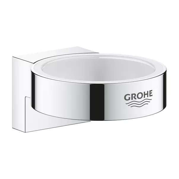 Accesorii pentru baie - Suport dozator sapun lichid/pahar periute de dinti, crom lucios, Grohe Selection