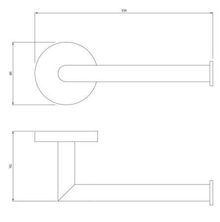 Suport hartie igienica, auriu periat, montare pe perete, OMNIRES Modern Project [1]