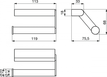 Suport hartie igienica Ideal Standard Connect crom lucios [1]