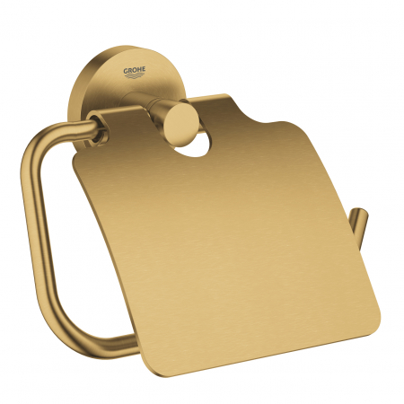 Accesorii toaleta - Suport hartie igienica cu aparatoare Grohe Essentials auriu periat Cool Sunrise