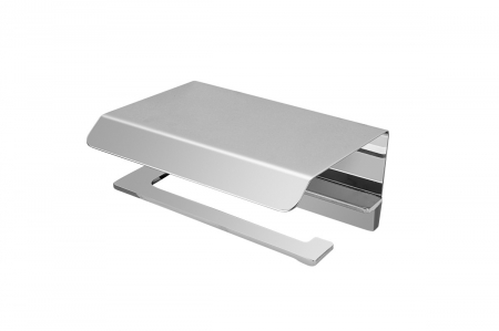 Accesorii toaleta - Suport hartie igienica cu polita, crom, Piazza FDesign