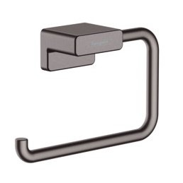 Accesorii toaleta - Suport hartie igienica culoare negru periat Hansgrohe AddStoris 41771340