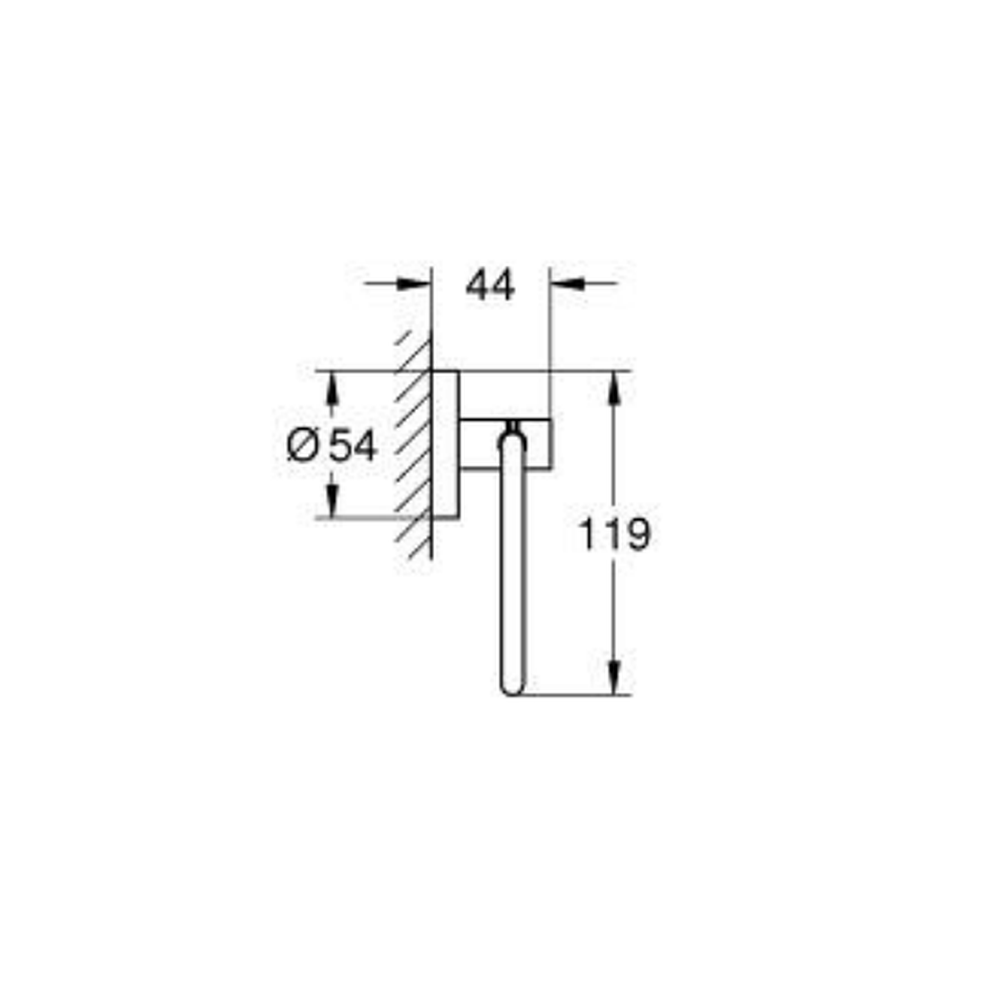 Suport hartie igienica Grohe Essentials antracit periat Hard Graphite [1]
