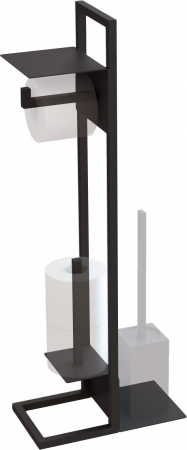 Suport hartie igienica negru freestanding Deante, Mokko [2]